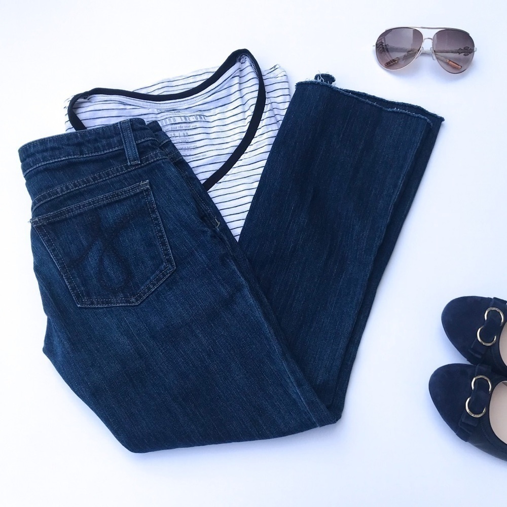 The Cali Juicy Couture Raw Hem Ankle Crop Denim 25